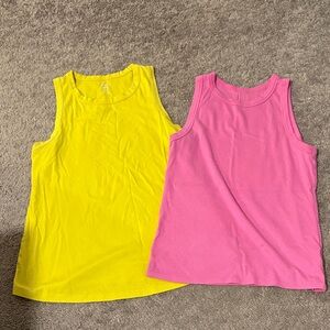 Old Navy Kids Yellow and Pink Tank Tops